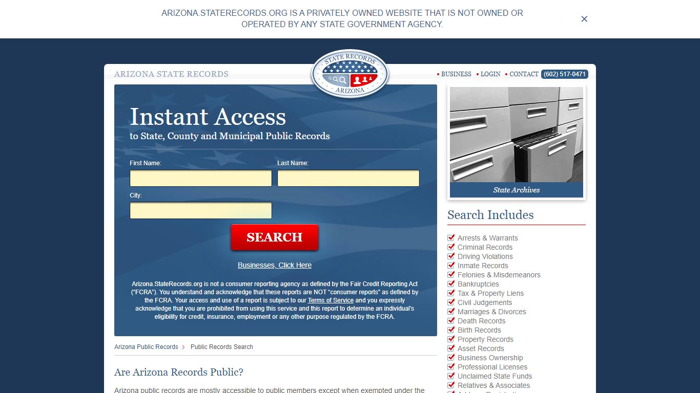 Arizona Public Records | StateRecords.org